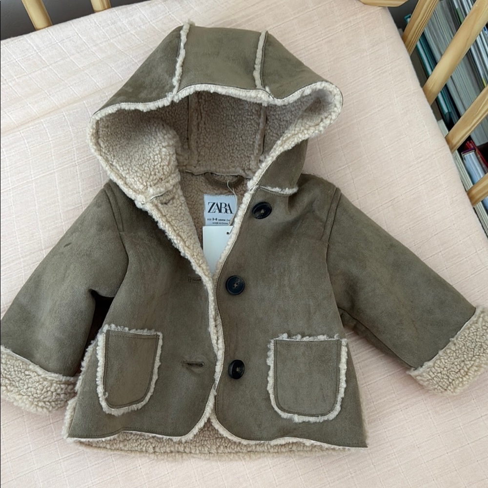 Zara Brown Puffer Jacket Cozy Warmth